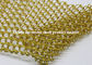 6 Meter Width Copper Plated Metal Mesh Drapery with Track For Room Divider