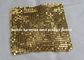 Sanded Aluminum Flake Fabric For Decoration, 6mm Polished Sequin Metallic Cloth