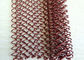 Flexible Copper Color Metal Mesh Fabric , Metal Coil Drapery For Room Divider