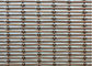 Crimped Decorative Wire Mesh , Architectural Steel Mesh In Gold Color For Office