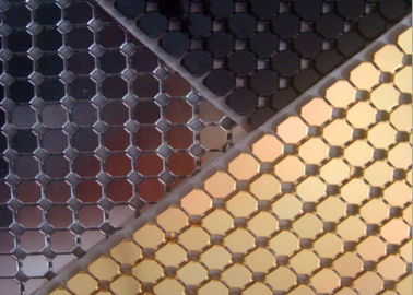 4mm Gold Color Aluminum Sequin Metallic Mesh For Hotel Decoration