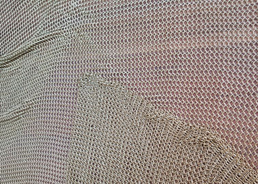 Architectural Drapery Metal Ring Mesh For Isolation Wall Screen