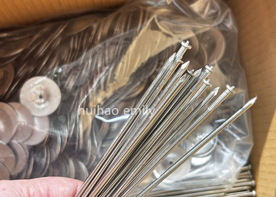 11Ga Stainless Steel 316L Insulation CD Weld Stud Pins With Self Locking Washer