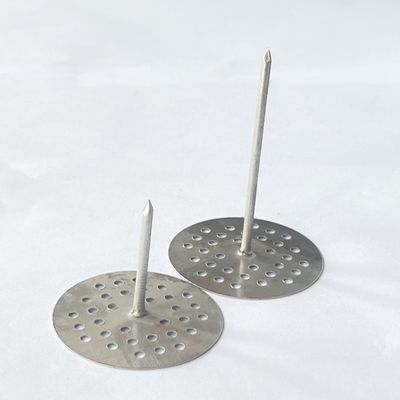 M3*75 Mm Galvanized Marine Insulation Pins With Perforated Disc Base