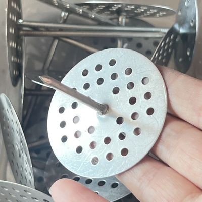 M3*75 Mm Galvanized Marine Insulation Pins With Perforated Disc Base