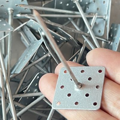 1.6x24x24mm Aluminum Perforated Insulation Pins Self Adhesive Used For External Wall Insulation Fasteners
