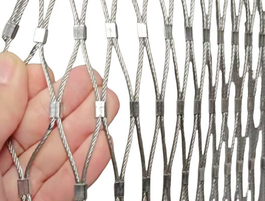 Architectural Flexible 2'' X 2'' SS304 Rope Mesh For Safety