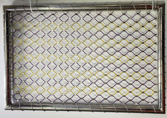 Inox 304 Flexible Woven Rope Mesh For Safety Handrail Fence