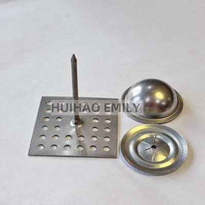 Stainless Steel Perforated Base Insulation Anchor Pins For Glass Wool