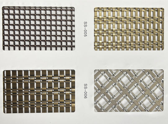 Decorative Architectural Wire Mesh Plated For Interior Railings And Stairways