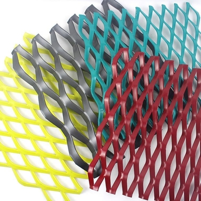 Paint Treatment 3D Expanded metal Mesh For Decorative Metallic Screen1220x2440mm