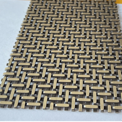 SS304 Decorative Woven Wire Mesh Fabric For Kitchen Furniture Door And Balustrade