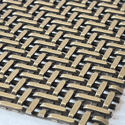 SS304 Decorative Woven Wire Mesh Fabric For Kitchen Furniture Door And Balustrade
