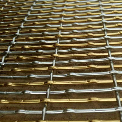 Decoration Architecture Ceiling Wire Mesh Panels With Crimped Wire Pattern