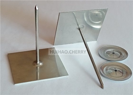 Galvanized Steel Self Adhesive Insulation Hangers 12 Gauge For Rockwool Insulation Attachment
