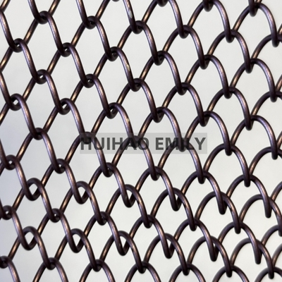 0.8mmx8mm Aluminum Alloy Metal Coil Drapery Flexible Metal Mesh Curtain