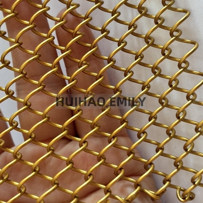 0.8mmx8mm Aluminum Alloy Metal Coil Drapery Flexible Metal Mesh Curtain