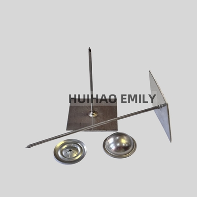 Galvaznied Steel Self Adhesive Insulation Hangers Pins For Fixing Rock Wool Layer 