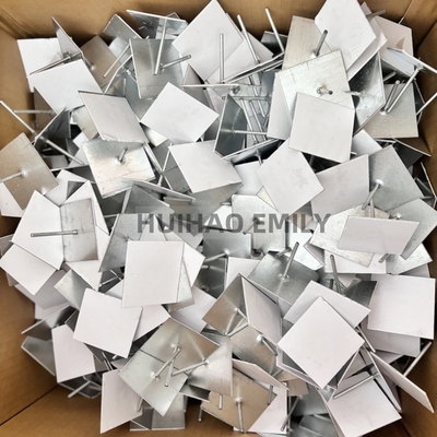 Galvaznied Steel Self Adhesive Insulation Hangers Pins For Fixing Rock Wool Layer 