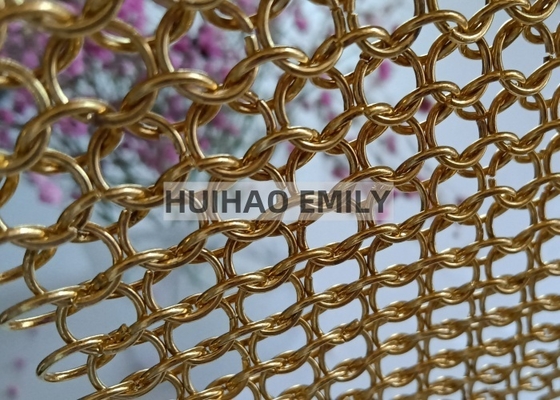 10mm Round Ring Chainmail Drapery Metal Ring Mesh Curtain For Hotel Decoration