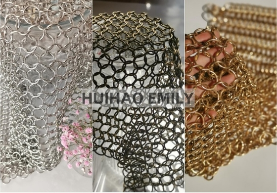 Stainless Steel Architectural Metal Mesh Drapery for Room Dividers