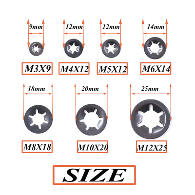 Black Color Lock Speed Bearing Clamp Retaining Ring