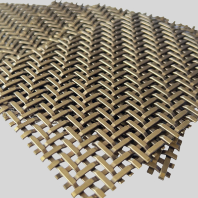 Bronze Plated Architectural Metal Mesh For Cabinetry And Cladding