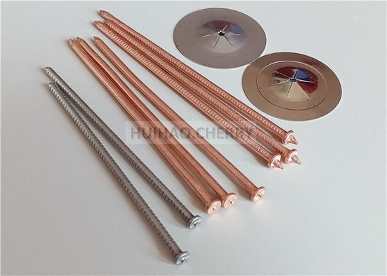 Copper Coated Mild Steel CD Stud Welding Pins 3mm X 85mm To Fix Insulation Materials