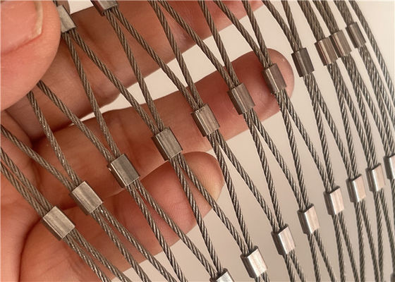 Flexible & Durable Stainless Steel Cable Mesh Fence For Railing Infill Net