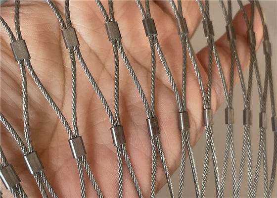 Flexible & Durable Stainless Steel Cable Mesh Fence For Railing Infill Net