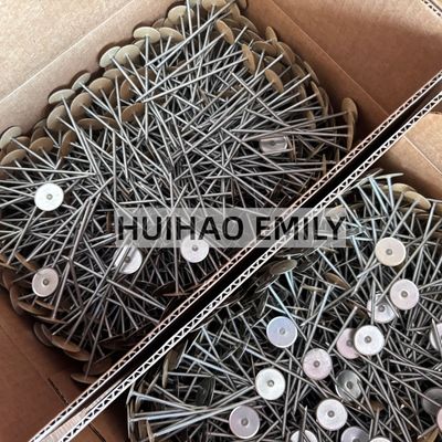 2.7x50mm Copper Coated Cup Head Insulation Weld Pins With Retaining Washer