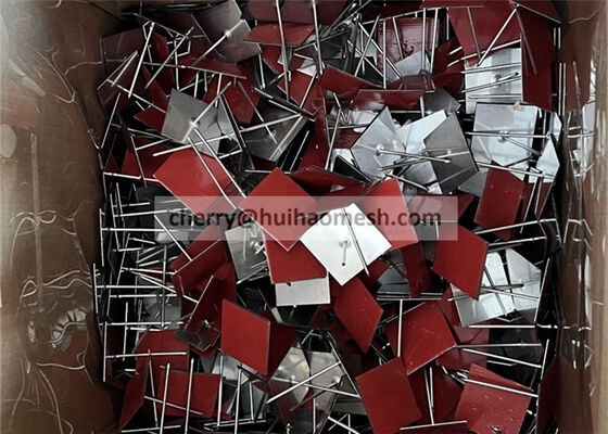 Zinc Plated Steel Wall Or Ceiling Insulation Pins And Washers (63mm Long) With Adhesive (Sticky) Base