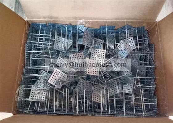 2"X 2" Perforated Base Insulation Fastener Pins Galvanized Steel Or Stainless Steel
