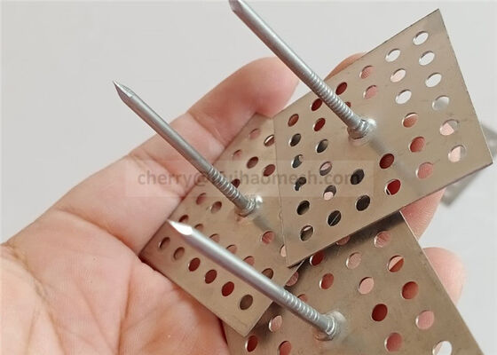 12 Gauge Insulation Pin Bonding Fasteners With Perforated Base
