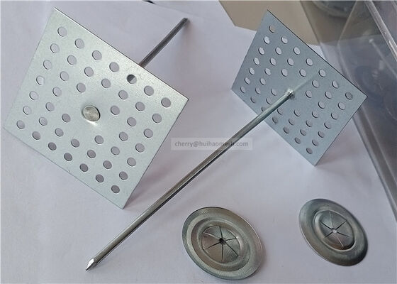 Galvanized Steel 2 Inch Metal Insulation Hangers With Perforated Base