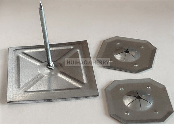 Rockwool Insulation Fixing Self Adhesive Insulation Stick Pins 12Gauge 1-1/2" With square lock washer