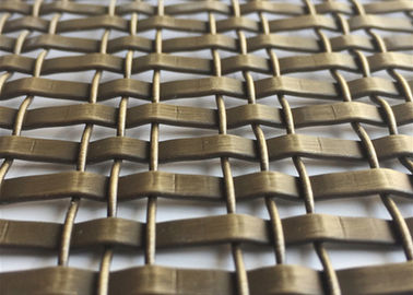 Antique Plated Stainless Steel Architectural Wire Mesh For Cabinet Window
