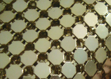 Flexible Aluminum 3mm Metal Sequin Fabric For Interior Decoration