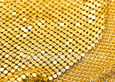 Flexible Aluminum 3mm Metal Sequin Fabric For Interior Decoration