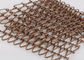 Rose Gold Transit Spiral Weave Wire Mesh For Shop Drapery Divider W1.2m X L 3m