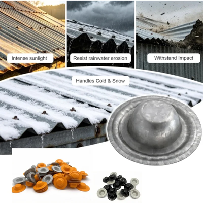 Galvalume Metal Screw Cap For Roofing Screws Used In Corrugated Steel Roofing Fasteners