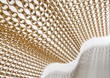 2mm Hook Link Type Metal Mesh Drapery Window Door Fly Curtain