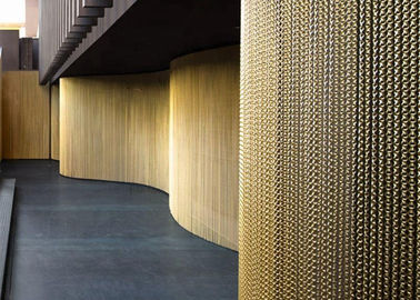 Aluminum Chain Link Ceiling Mesh Curtain with Double Hooks