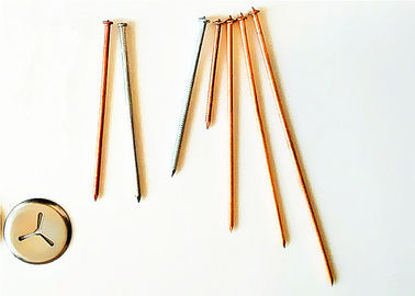 10Ga  Metal Flanged CD Stud Welding Pins , Copper Plated Weld Pins For Marine System