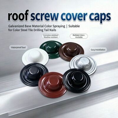 Galvalume Steel 35mm Roof Screw Cover Caps In Corrugated Waterproof Roofing Screws
