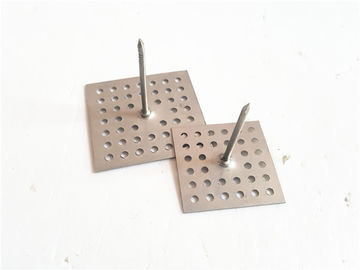 Soundproofing Work Metal Insulation Anchor Pins With Square Type Perforated Base