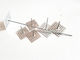SS Perforated Base Insulation Pins , Gal Steel Square Base Insulation Hangers