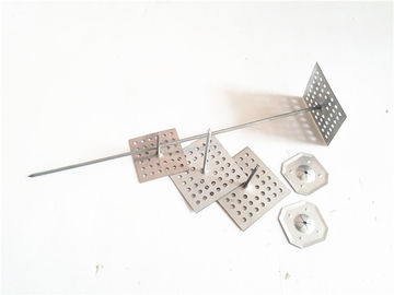 12ga Diameter Insulation Hanger Pins , Perforated Base Insulation Pins 250mm Length