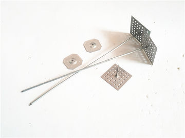 12ga Diameter Insulation Hanger Pins , Perforated Base Insulation Pins 250mm Length