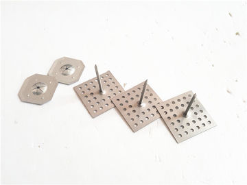 Soundproofing Work Metal Insulation Anchor Pins With Square Type Perforated Base